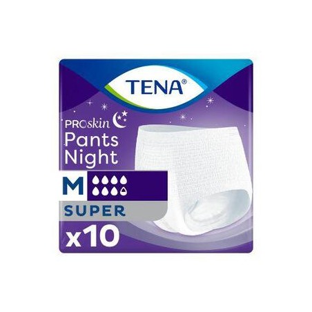 Tena Pants ProSkin Super Night, majtki chłonne OTC Edition, rozmiar M, 80-110 cm, Super, 10 sztuk