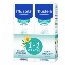 Mustela Stelatopia, balsam emolient od urodzenia, 200 ml + krem emolient, 200 ml gratis
