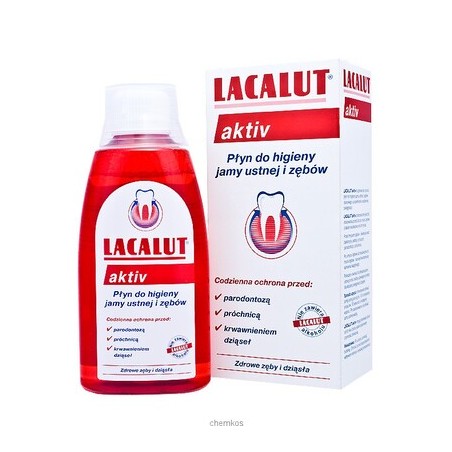  Lacalut Aktiv, płyn do płukania jamy ustnej, 300 ml 