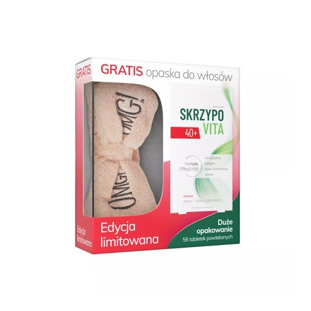 Skrzypowita 40+, 56 tabletek powlekanych + opaska do włosów gratis