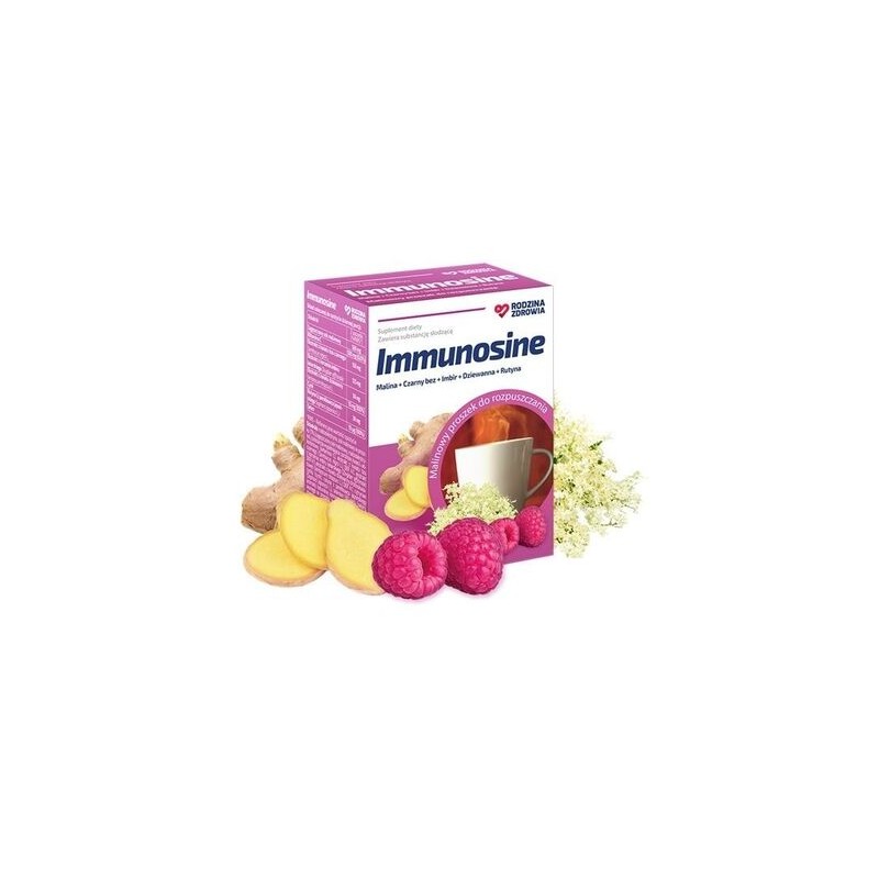Rodzina Zdrowia Immunosine smak malinowy, 10 saszetek 