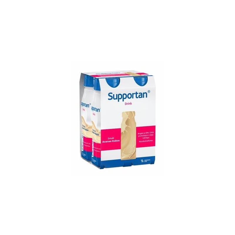 Supportan Drink o smaku ananasowo-kokosowym, 4 butelki po 200 ml 