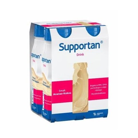  Supportan Drink o smaku ananasowo-kokosowym, 4 butelki po 200 ml 