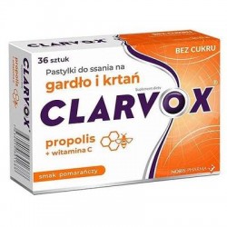 Clarvox Pomarańcza, 36 pastylek do ssania