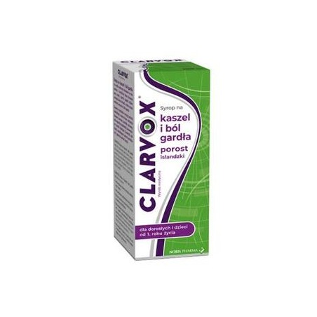 Clarvox Syrop na kaszel i ból gardła, 200 ml