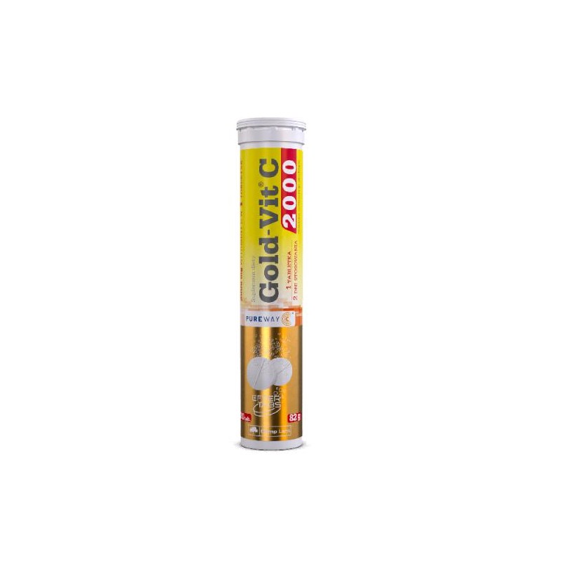 Olimp Gold-Vit C 2000, smak pomarańczowy, 20 tabletek musujących 