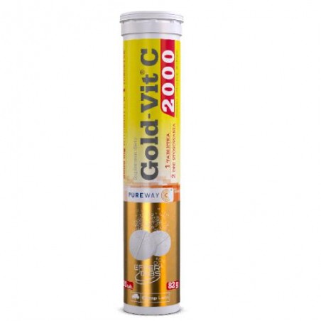  Olimp Gold-Vit C 2000, smak pomarańczowy, 20 tabletek musujących 