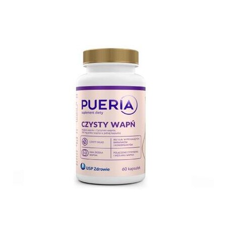 Pueria Czysty Wapń 250 mg, 60 kapsułek