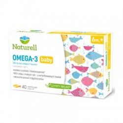 Naturell Omega-3 Baby, dla niemowląt powyżej 6 miesiąca, 40 kapsułek twist-off