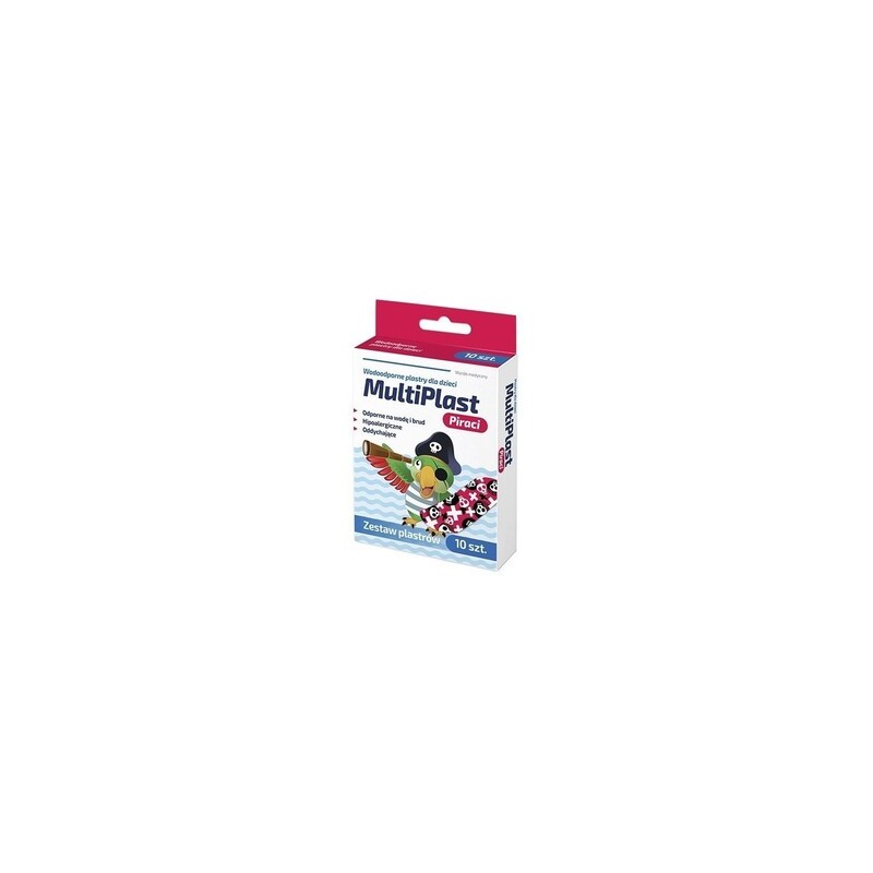 MultiPlast plastry dla dzieci Piraci, 10 sztuk 