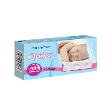  Quixx, test ciążowy hCG płytkowy, czuły 25mIU/ml, 1 sztuka 