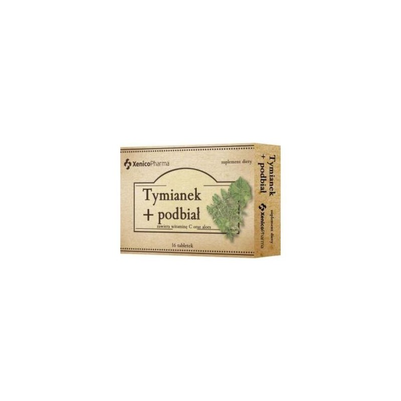 Tymianek + podbiał Xenico, 16 tabletek do ssania 