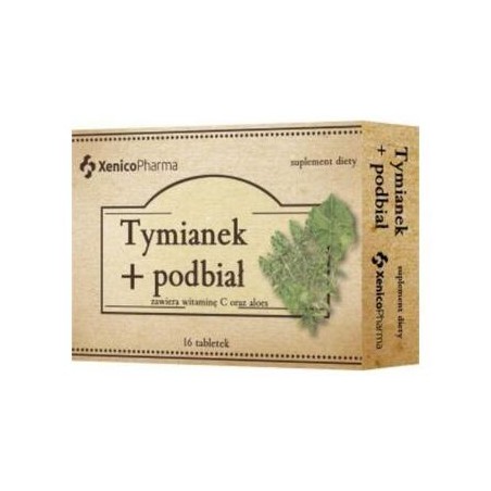  Tymianek + podbiał Xenico, 16 tabletek do ssania 