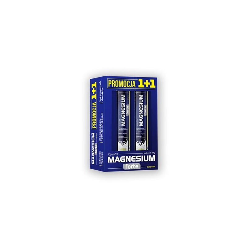 XeniVIT Magnesium Forte Cytrynian, 2 x 20 tabletek musujących 