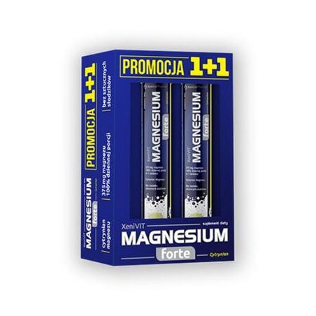 XeniVIT Magnesium Forte Cytrynian, 2 x 20 tabletek musujących