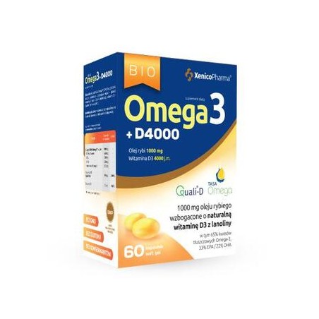  Bio Omega3 + D4000, 60 kapsułek 