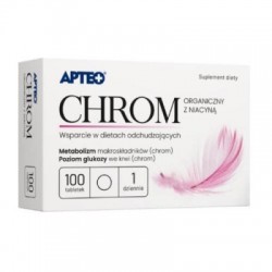 Apteo Chrom organiczny z niacyną, 100 tabletek