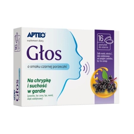  Apteo Głos, 16 pastylek do ssania 