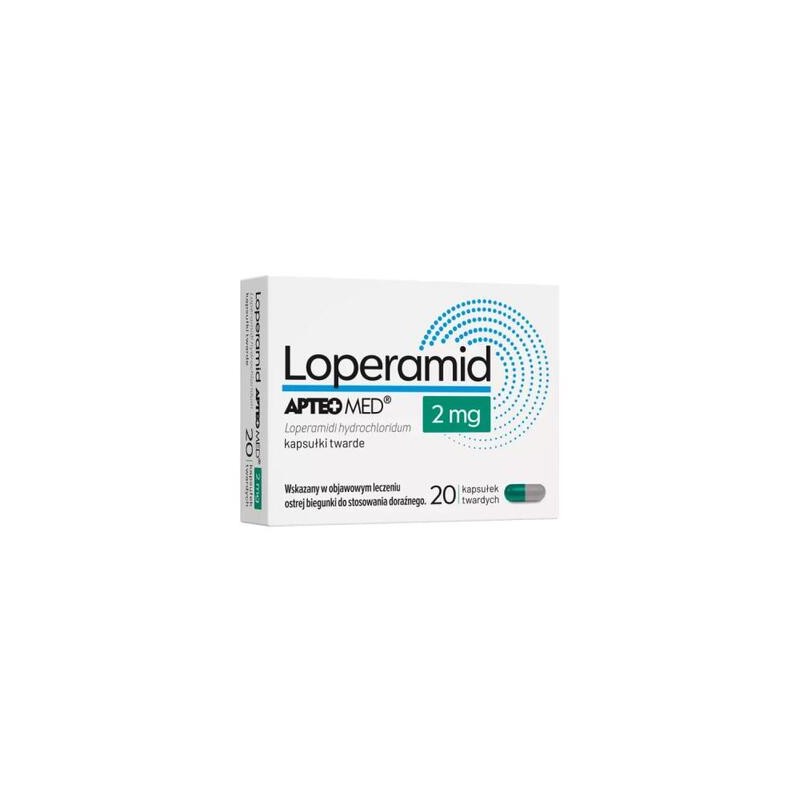 Loperamid APTEO MED kapsułki twarde 2 mg, 20 kapsułek 