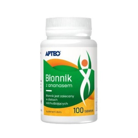 Błonnik z ananasem Apteo, 100 tabletek