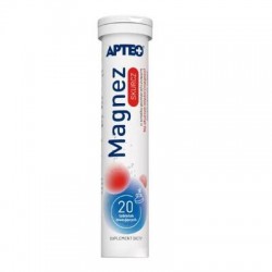 Magnez Skurcz Apteo, 20 tabletek musujących o smaku pomarańczowym