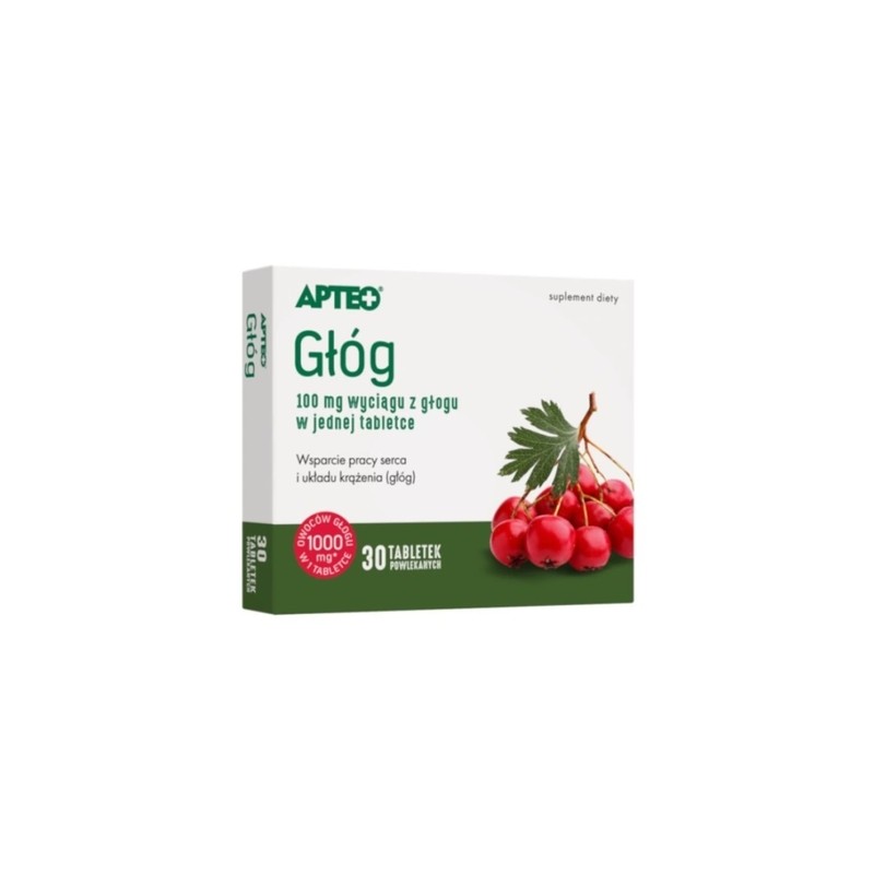 Głóg Apteo, 30 tabletek powlekanych 
