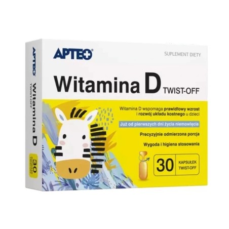 Witamina D twist-off Apteo Dziecko, 30 kapsułek
