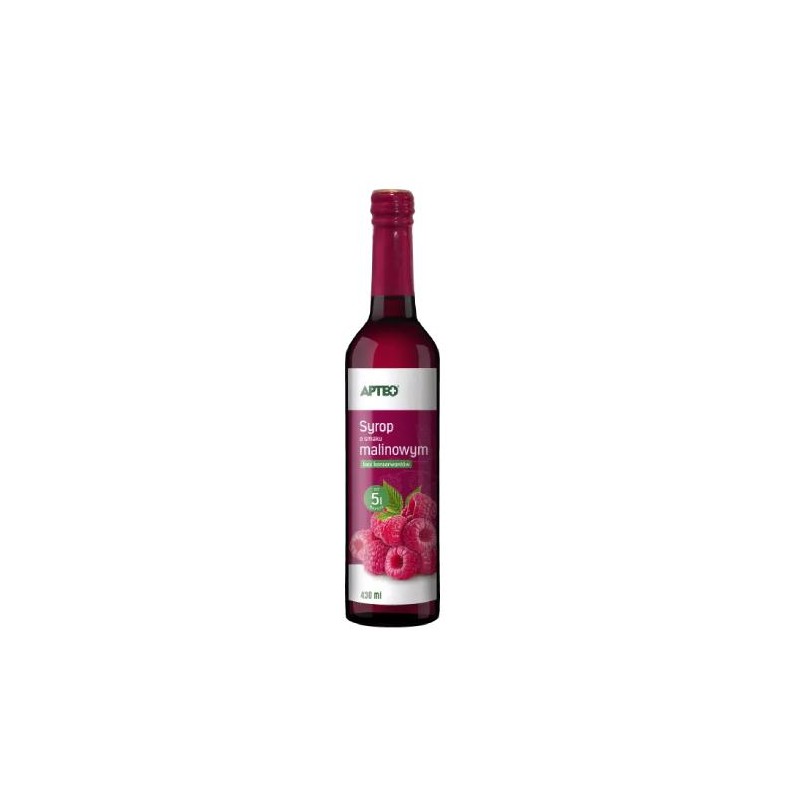 Syrop o smaku malinowym Apteo, 430 ml 