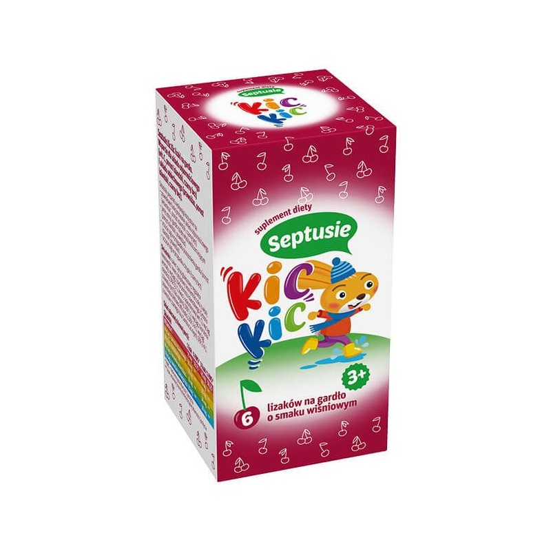 Septusie Kic Kic, smak wiśniowy, 6 lizaków 