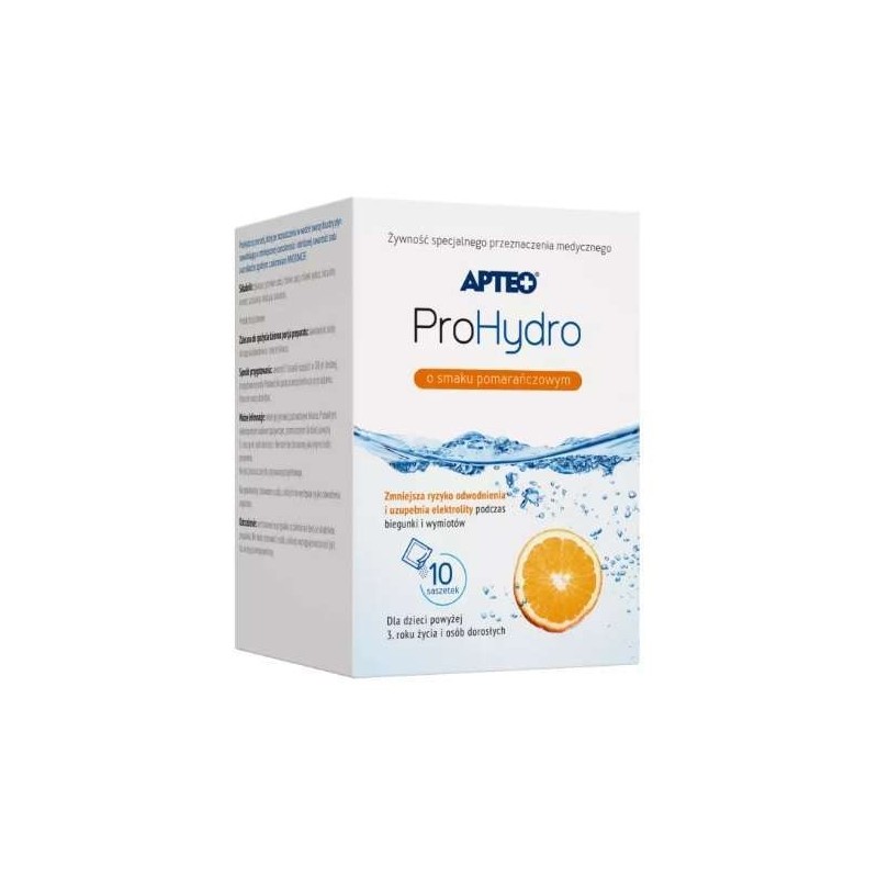 ProHydro Apteo o smaku pomarańczowym, 10 saszetek 