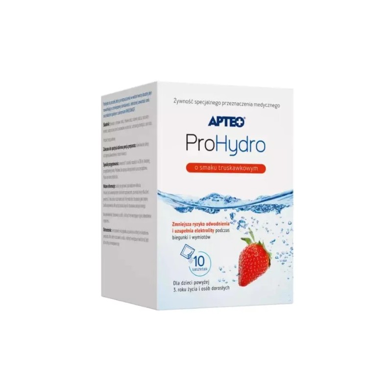 ProHydro Apteo o smaku truskawkowym, 10 saszetek 