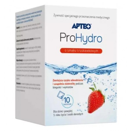  ProHydro Apteo o smaku truskawkowym, 10 saszetek 