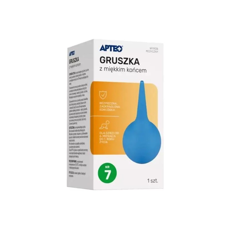 Gruszka z miękkim końcem nr 7 (75ml) Apteo, 1 sztuka 