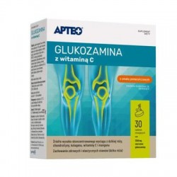 Glukozamina z witaminą C o smaku pomarańczowym Apteo, 30 tabletek musujących
