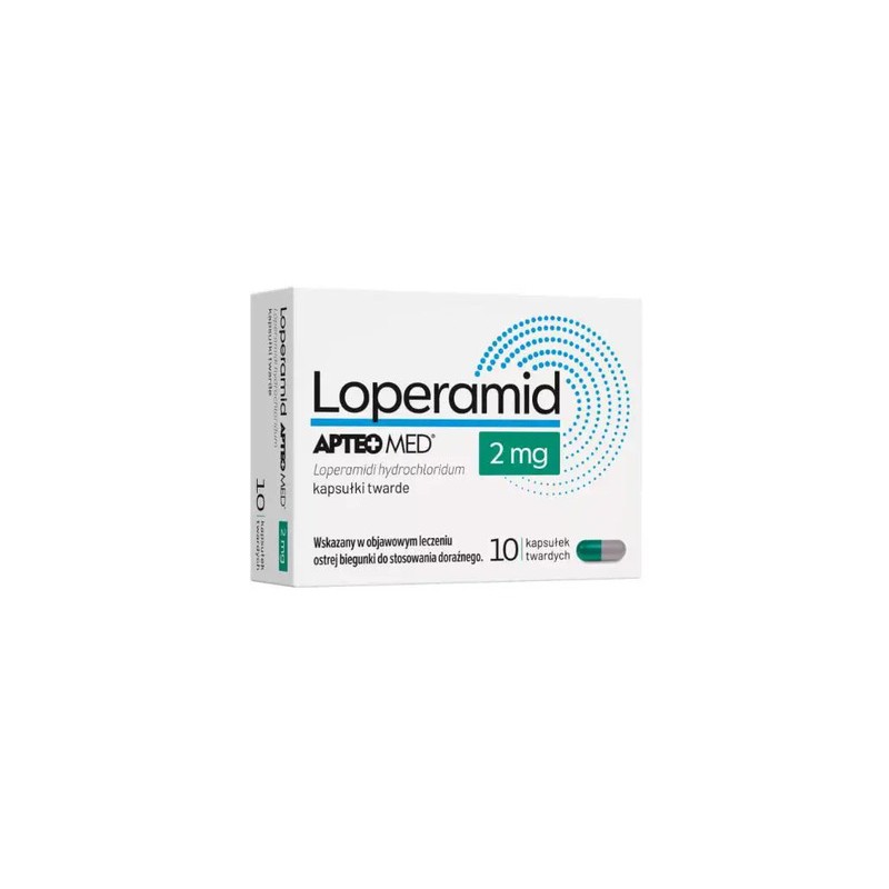 Loperamid Apteo Med 2 mg, 10 kapsułek twardych 