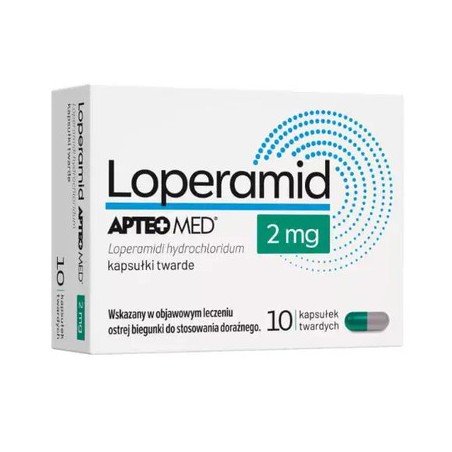 Loperamid Apteo Med 2 mg, 10 kapsułek twardych