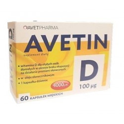Avetin D 100 µg, 60 kapsułek