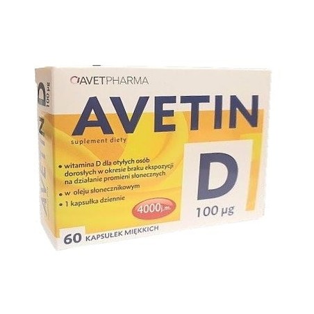  Avetin D 100 µg, 60 kapsułek 