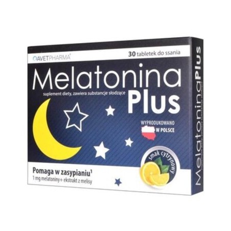 Melatonina Plus, 30 tabletek do ssania