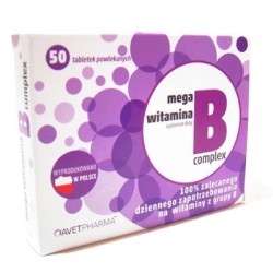AvetPharma Mega Witamina B Complex, 50 tabletek powlekanych