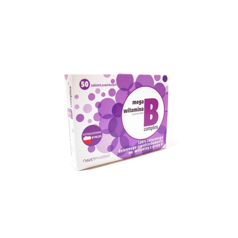 AvetPharma Mega Witamina B Complex, 50 tabletek powlekanych 