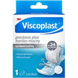 Viscoplast Prestovis Plus, plaster do cięcia, bardzo mocny, biały, 1 m x 6 cm, 1 sztuka