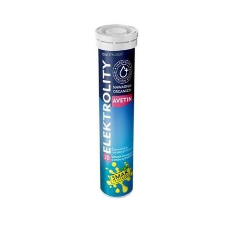 Avetin Elektrolity smak cytrynowy, 20 tabletek musujących 