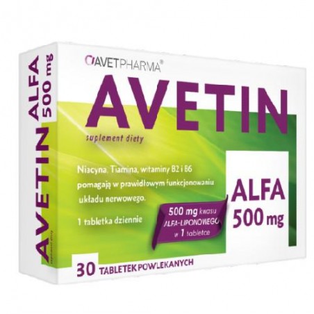 Avetin Alfa 500 mg, 30 tabletek powlekanych 