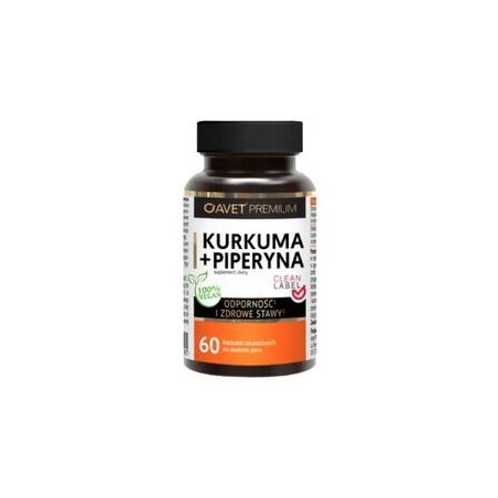 Avet Premium Kurkuma + Piperyna, 60 kapsułek celulozowych