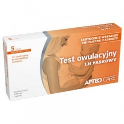 Test owulacyjny LH paskowy APTEO CARE, 5 testów