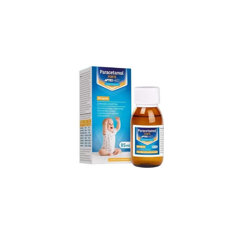 Paracetamol Forte Apteo Med 40mg/ml zawiesina doustna o smaku pomarańczowym, 85 ml 