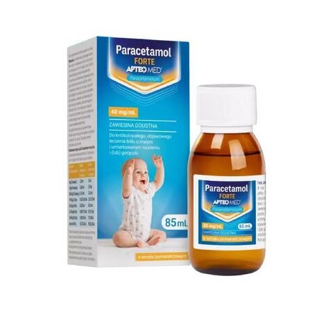  Paracetamol Forte Apteo Med 40mg/ml zawiesina doustna o smaku pomarańczowym, 85 ml 