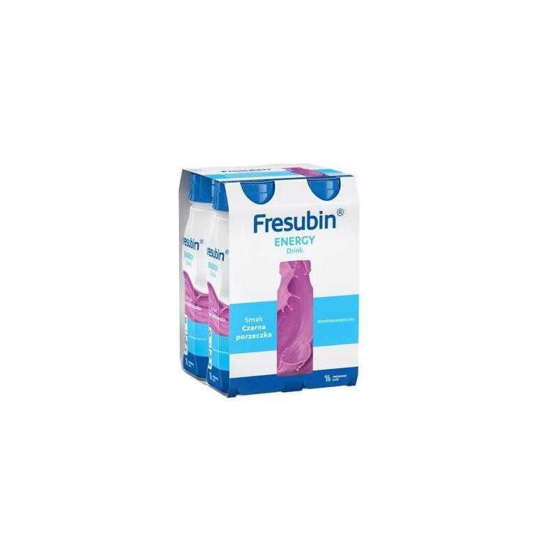 Fresubin Energy Drink, preparat odżywczy, smak czarna porzeczka, 4 x 200 ml 
