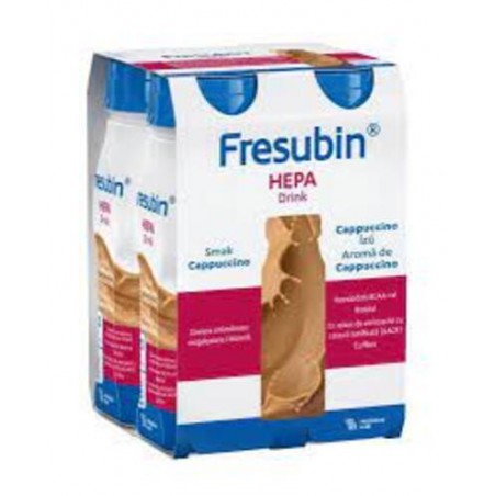 Fresubin Hepa Drink, preparat odżywczy, smak cappuccino, 4 x 200 ml